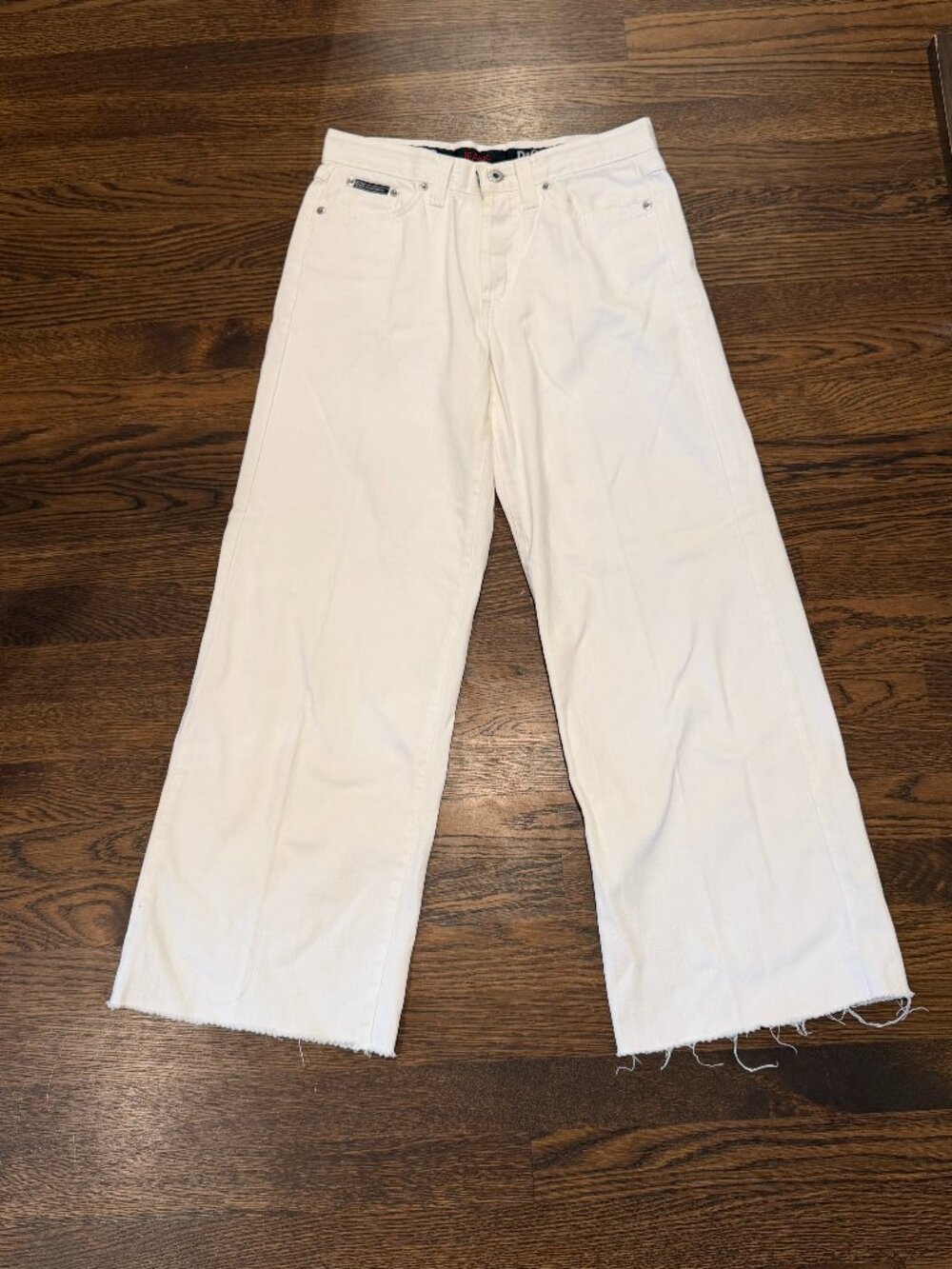 Dolce & Gabbana White Wide Leg Jeans